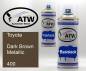 Preview: Toyota, Dark Brown Metallic, 400: 400ml Sprühdose + 400ml Klarlack - Set, von ATW Autoteile West.